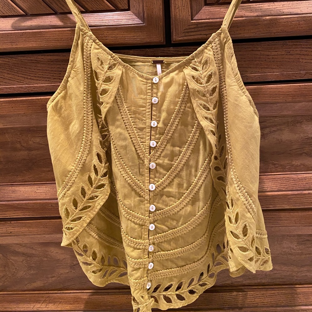 Free People chartreuse tank